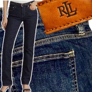 Ralph Lauren Premier Straight Indigo Dark Blue Jeans size 8 or 10